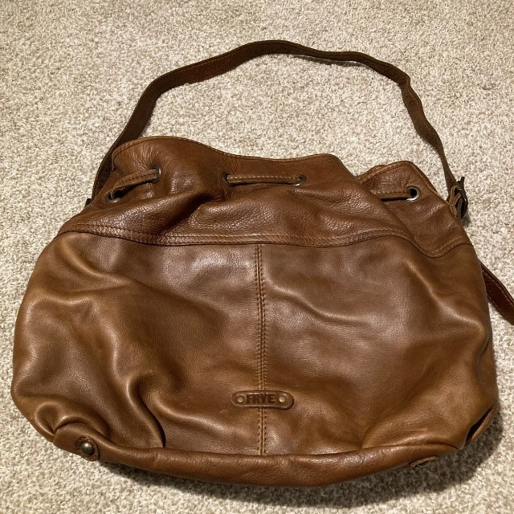 Frye Brook Genuine Leather Drawstring Shoulder Ba… - image 3